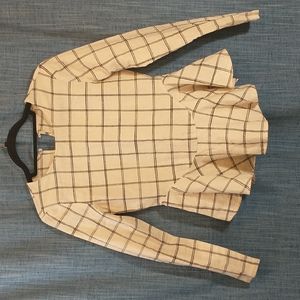 COPY - J Crew cream blue long sleeved top